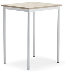 Stôl SONITUS PLUS, 700x600x900 mm, akustický HPL - jaseň, biela