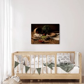 Obraz špargle na stole (70x50 cm)