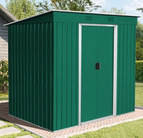 Záhradný domček BestBerg ZD-67GRW / 4,3 m² / 197 × 217 × 202 cm / zelená/biela
