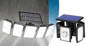 5 panelová otočná 300 LED- ová solárna lampa