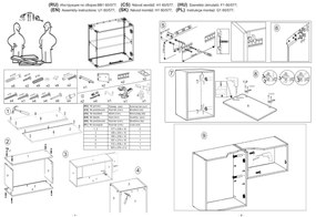 Závesná kuchynská skrinka VITO - 60x58x30 cm - béžová lesklá