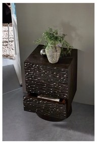 Tmavohnedý nočný stolík z mangového dreva Crumble – WOOOD