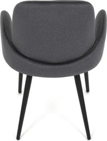 Jedálenská stolička zamatová, sivá DCL-X7129 GREY2