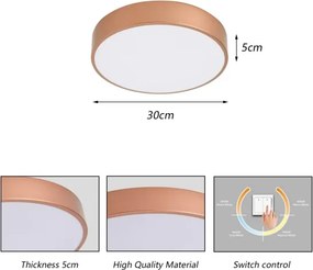 BRILAGI - LED stropné svietidlo POOL LED/36 W/230 V 3000/4000/6000 K, priemer 30 cm, bronzové