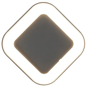 Nástenná a stropná lampa sivá štvorcová IP54 - Ariel