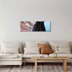 Obraz - Tanečný pár (s hodinami) (90x30 cm)
