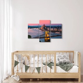 Obraz - Panorama mesta, Budapešť, Maďarsko (90x60 cm)