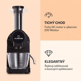 Klarstein Bella Elegance, odšťavovač, 200 W, 400 ml, bez BPA