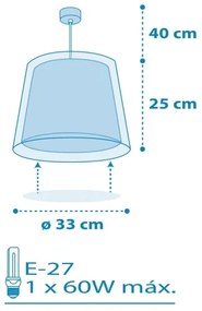 Dalber 81192T - Detský luster LIGHT FEELING 1xE27/60W/230V