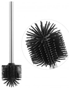 Erga Silka, silikónová WC kefa, čierna-chrómová, ERG-YKA-V.WCZC-SILKA