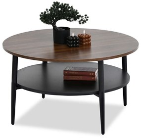 Konferenčný stolík Randolf Xl (orech + čierna). Akcia -23%. Vlastná spoľahlivá doprava až k Vám domov. 1111703