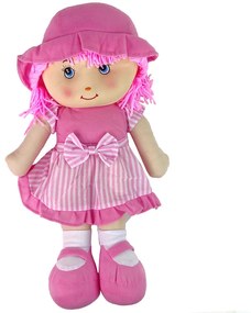Lean Toys Handrová bábika v ružových šatách 50 cm