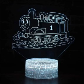 3Dmix 3DL-BTC003 – 3D LED nočná lampa - Vlak Tomáš (Bluetooth reproduktor - farba čierna)