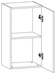 Levro horní skřínka 40cm - pravá G40-P