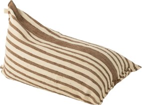 Béžovo-hnedý sedací vak z recyklovanej bavlny Duallo - 150*100*40 cm