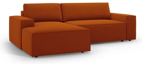 Rozkladacia rohová pohovka v tehlovej farbe (ľavý roh) Jodie – Micadoni Home