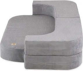 Rozkladacia detská pohovka  - sivá, prémiový menčester