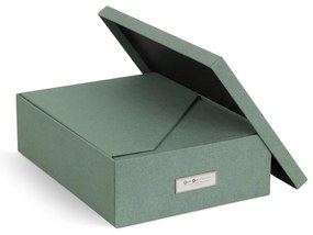 Zelené kartónové organizéry v súprave 5 ks na dokumenty Holger Canvas Paper Laminate – Bigso