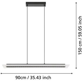 Eglo 39901 - LED Stmievateľný luster na lanku BUCITA LED/57,5W/230V 3000K + DO