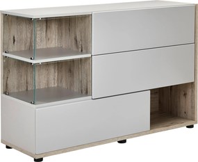 XXXLutz KOMODA, sivá, farba duba, 120/77/40 cm MID.YOU - Komody - 001170009005