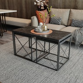 Konferenčný stolík Defne Black Marble