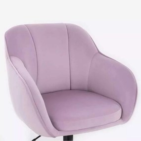 LuxuryForm DESIGN Barová stolička AVOLA VELUR na zlatej hranatej podstave - levanduľa