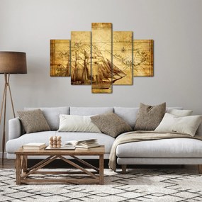 Obraz - Stará mapa (150x105 cm)