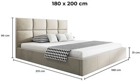 PROXIMA.store - Moderná manželská posteľ CELESTE ROZMER: 120 x 200 cm