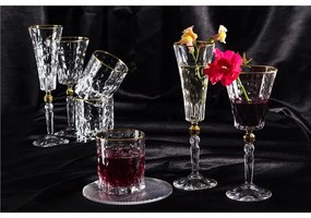 BOHEMIA PRESTIGE CONTE GOLD POHÁR NA ŠAMPANSKÉ 170ML SADA 6 KS