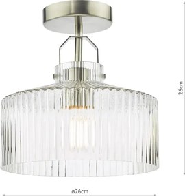 Där Lighting LEN4846 - Prisadený luster LENKA 1xE27/60W/230V matný chróm