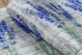 Protišmykový koberec / behúň ANDRE 2716 sivý / fialový