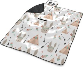 Sablio Plážová deka Zajace pri stane: 200x140 cm