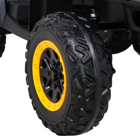 Ramiz Štvorkolka XT-Speed pre deti žltá + pohon 4x4 + EVA kolesá + pomalý štart + MP3 rádio + LED