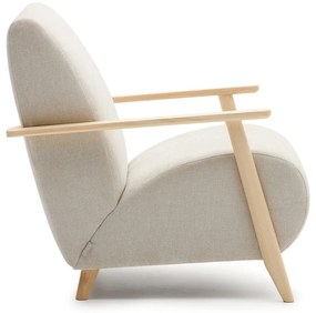 Béžové/krémové ženilkové kreslo Meghan – Kave Home