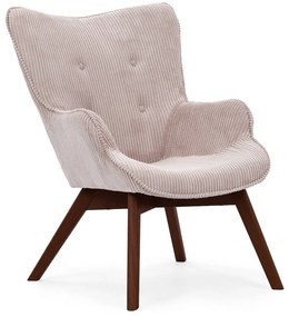 Svetloružové menčestrové kreslo Niko – Ropez