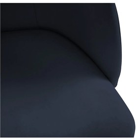 Modrá Zamatová stolička Aurora dĺžka 55 × šírka 56 × výška 80 cm WINDSOR & CO