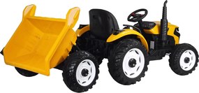 JOKOMISIADA Akumulátorový traktor s prívesom a sklopnou korbou PA0347 žltý