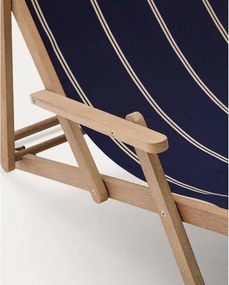 Modré drevené záhradné ležadlo Vilara – Kave Home