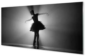 Sklenený obraz Baletka sivé pozadie 140x70 cm