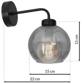 Nástenné svietidlo SOFIA 1xE27/60W/230V čierna