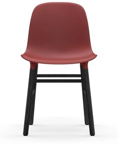 Stolička Form Chair – červená/čierny dub