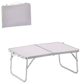 Skladací kempingový turistický stôl Komo 60 cm biely