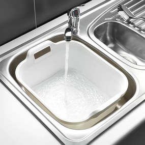 Biely plastový lavór s dvomi ušami Addis, 39 x 32 x 14 cm