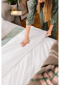 Biele obliečky na dvojlôžko z mikrosaténu 200x200 cm Basic – Bonami Essentials
