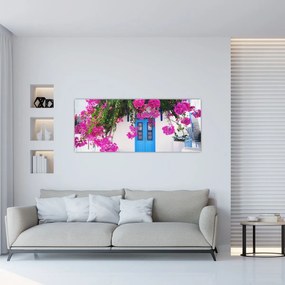 Obraz - Tradičný grécky dom (120x50 cm)