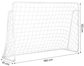 Futbalová bránka s plachtou a tréningovými otvormi | 180x122 cm