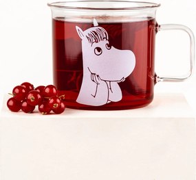 Hrnček Muurla Muminovci Mumintroll sklenený 350 ml transparentný