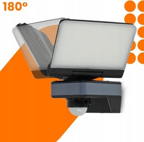 LED reflektor s pohybovým a súmrakovým senzorom LED/24W/230V 4200K IP54 čierna