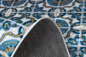 Protišmykový koberec / behúň ANDRE 53020 modrý / béžový