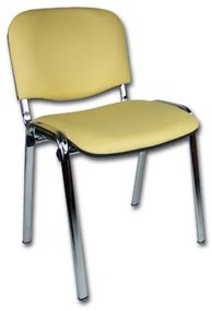 Konferenčná stolička ISO eko-koža CHROM Tmavo zelená D6 EKO